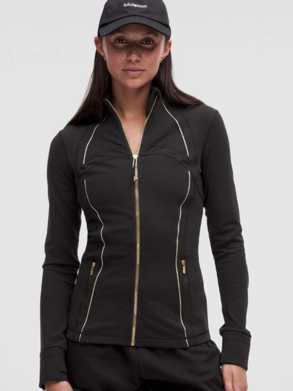 Lululemon Define Jacket Luon Sparkle Black Gold Size 8 NWOT